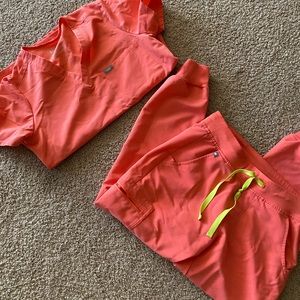 Highlighter pink figs with lime green ties